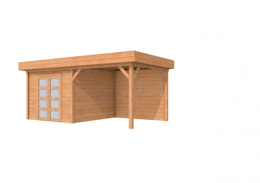 Douglas Topvision Roek, 298 x 298 en luifel 300 cm, onbehandeld.