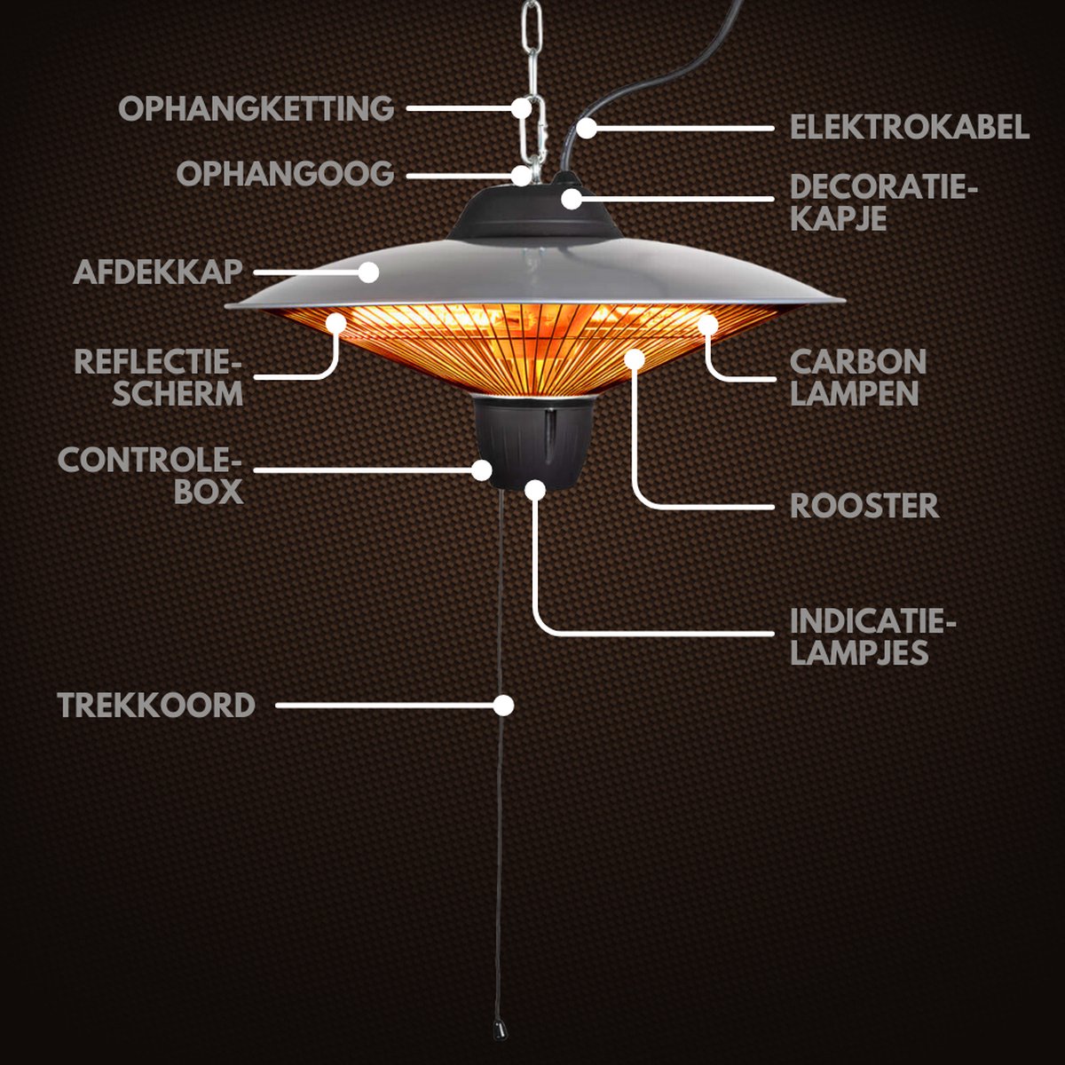 Eurom Partytent heater 1502 - RVS - 1500W