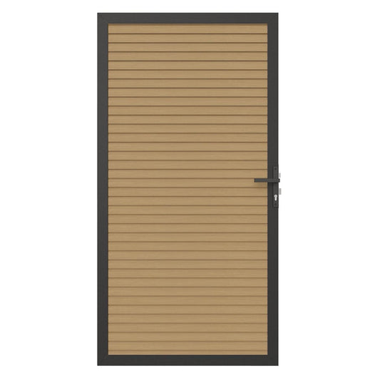 NewTechWood Co-extrusie composiet deur in aluminium frame, horizontaal triple, 100 x 195 cm, Red Cedar 1064266