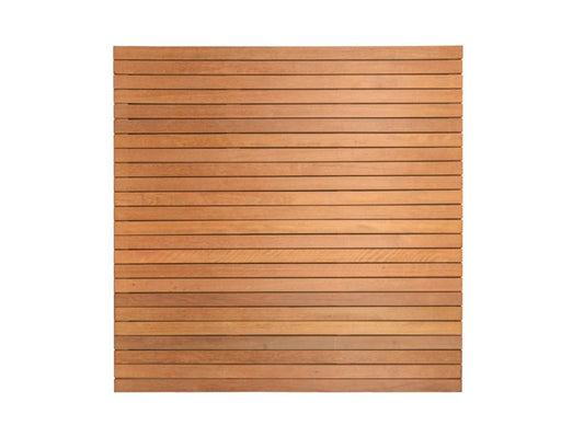 Hardhouten enkelzijdig geschaafd latten scherm, recht horizontaal, 180 x 180 cm 1042620