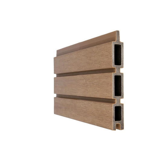 NewTechWood co-extrusie composiet Triple Rhombus schermplank, 2,1 x 16 x 180 cm, Teak 1060245