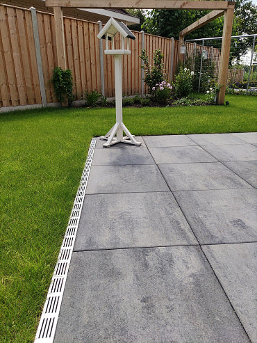 Aquadrain afvoergoot grijs 100x10x6,5 cm