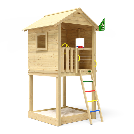 GRENEN SPEELTOESTEL LARVIK, GROEN GEÏMPREGNEERD.