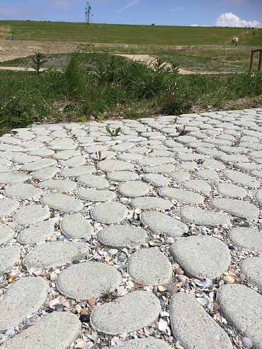 Keigrassteen 45x45x10 cm grijs