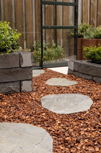 Staptegels Flagstone kwartsiet grey