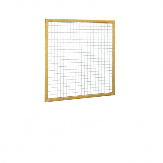 Grenen betonijzertrellis met maas 7,5 x 7,5 cm, in raamwerk 4,4 x 6,8 cm, 180 x 180 cm, groen geïmpregneerd.