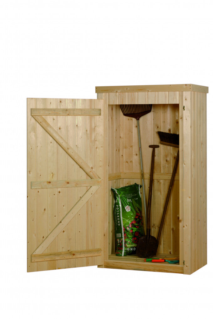 Tuinkast Lelie 190 x 100 x 58 cm (HxBxD), groen geïmpregneerd.